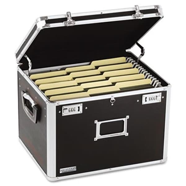 Vaultz VZ01008 Locking File Chest Storage Box- Letter/Legal- 17-1/2 x 14 x 12-1/2- Black VZ01008 - main